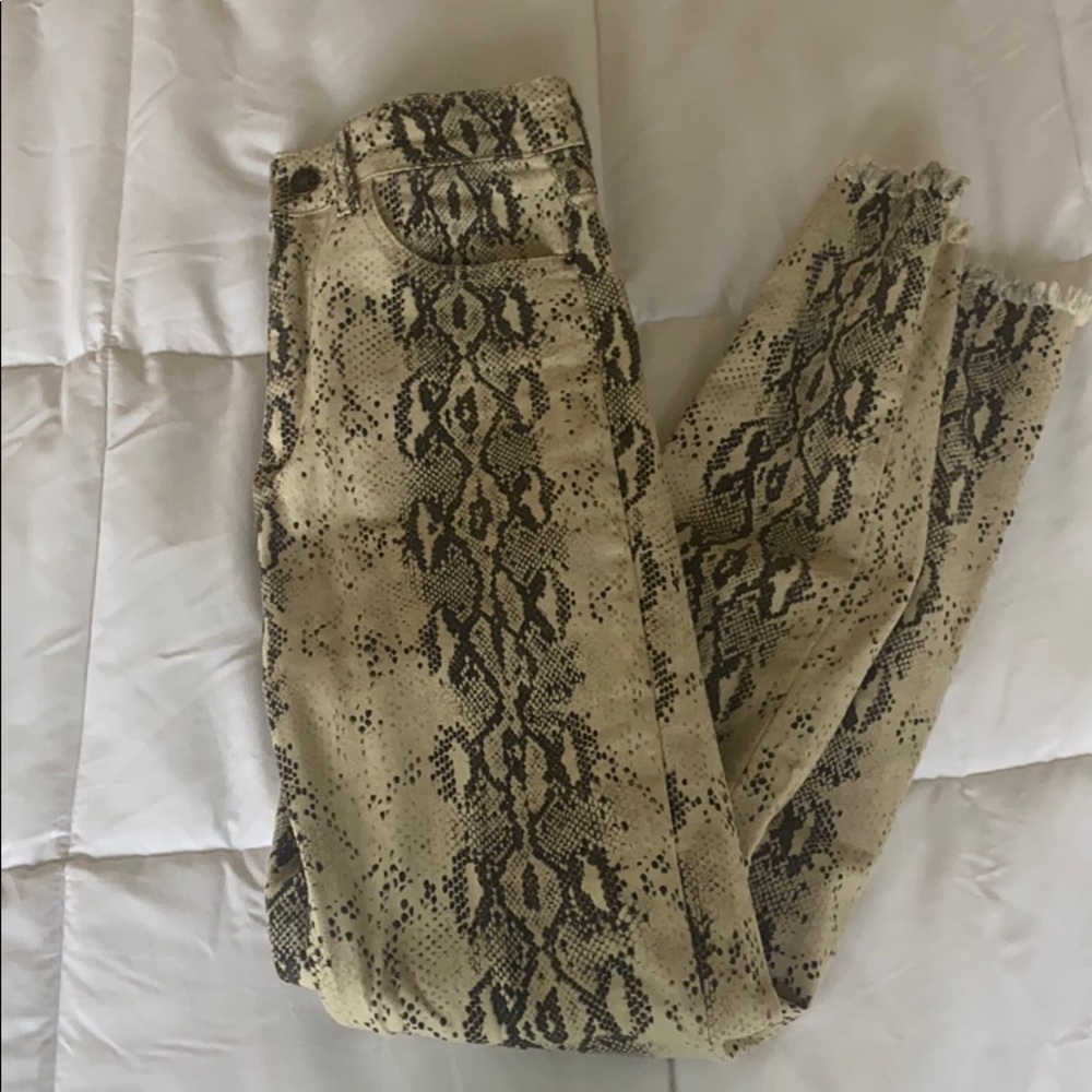 Princess Polly Lioness Snakeskin Jeans